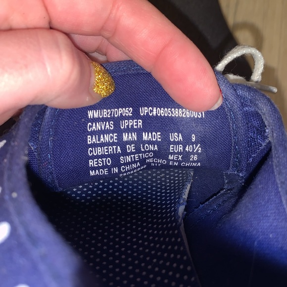 Navy blue with white polka dots casual Canvas shoes - Picture 9 of 9